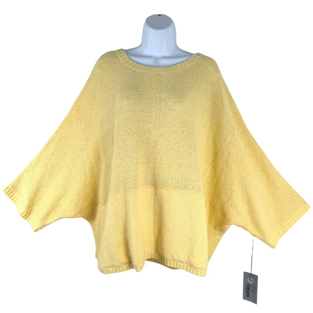 Habitat Summer Pocket‎ Poncho Sweater M/L Daisy Yellow Oversized NWT FS-1366